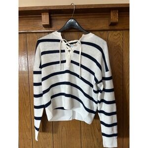 Vineyard Vines Women's Linen Cashmere Sweater – NWT – XS – Navy & White Stripe